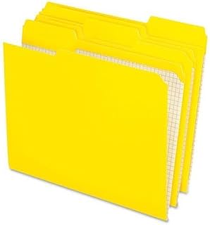 Pendaflex Reinforced-Top File Folder,1/3 AST Tab Cut,100/BX,Yellow (R152 1/3 YEL)