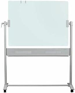 Quartet Easel, Magnetic, Glass Whiteboard, 4' x 3', Reversible, Portable, Flip Chart Holder, Infinity (ECM43G)