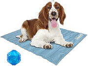 Coleman Dog Cooling Mat with Toy, Pressure Activated Gel Pad, Cool Pet Bed for Summer, Blue, 24"x 1"x 30"