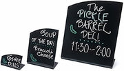 HUBERT Chalkboard Sign Matte Black - 5 3/8" L x 2 1/4" W x 7" H