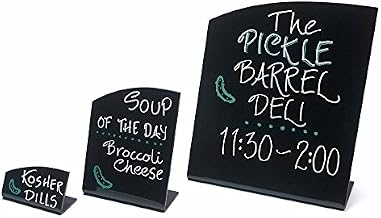 HUBERT Chalkboard Sign Matte Black - 5 3/8" L x 2 1/4" W x 7" H