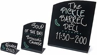 HUBERT Chalkboard Sign Matte Black - 5 3/8" L x 2 1/4" W x 7" H