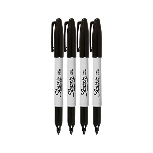 Sharpie 1 Count (Pack of 4) / Black / Permanent,Unique,Fine Permanent Markers