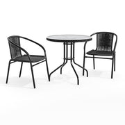 Flash Furniture Clear/Black / Table + 4 Chair / Round Table + 4 Chairs Table & Chair Sets