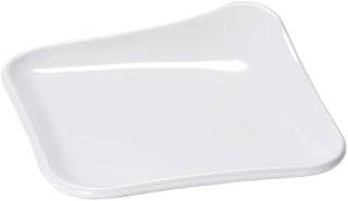 G.E.T. Osslo Collection Square White Melamine Plate - 4" L x 4" W x 1/2" H