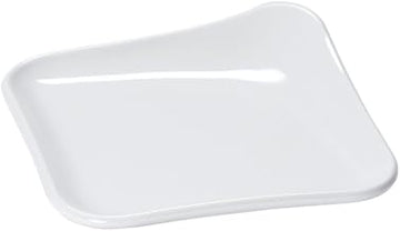 G.E.T. Osslo Collection Square White Melamine Plate - 4" L x 4" W x 1/2" H
