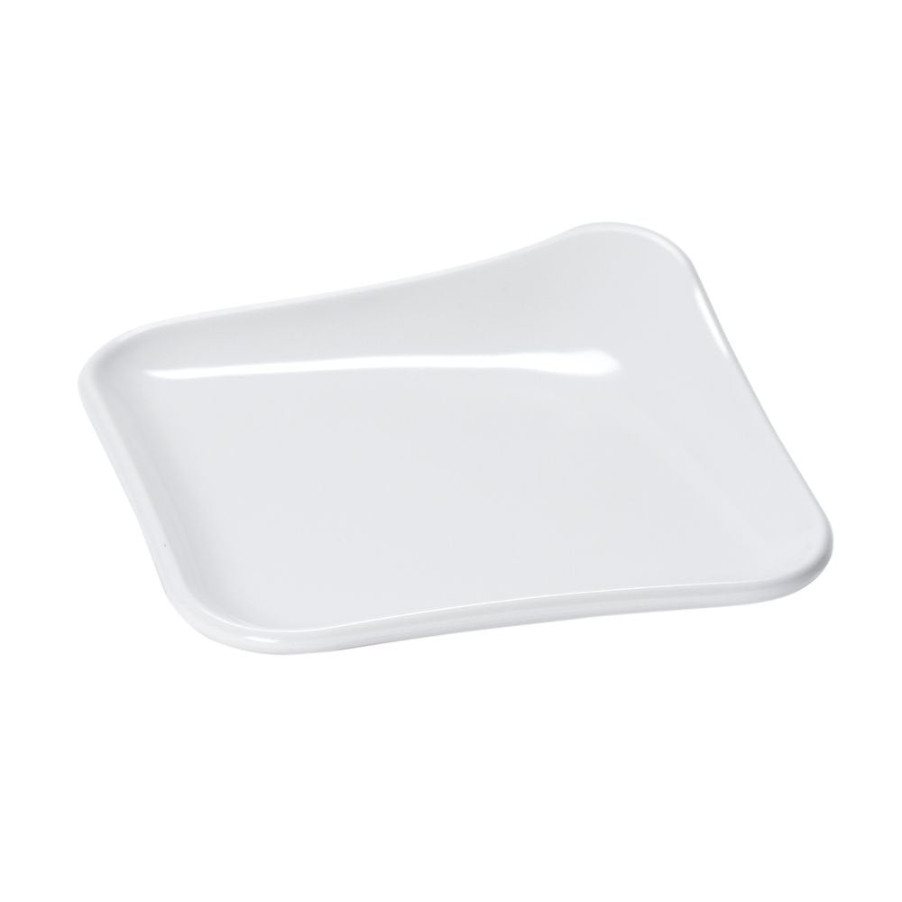 G.E.T. Osslo Collection Square White Melamine Plate - 4" L x 4" W x 1/2" H by G E T ENTERPRISES LLC – Large, Melamine, White, Model 15845380187