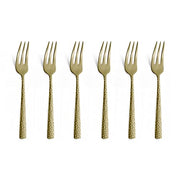 Amefa Kuchengabel Set 6-teilig, champagner / Champagne Mat / Cake Set Dessert Forks