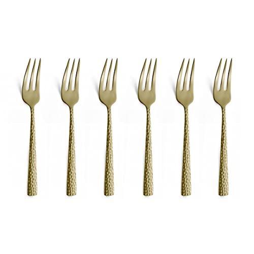 Amefa Kuchengabel Set 6-teilig, champagner / Champagne Mat / Cake Set Dessert Forks