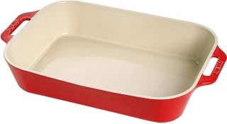 STAUB Ceramic Rectangular Baking Dish 13 x 9-inch Cherry Red