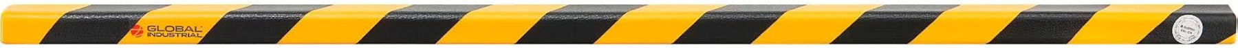 Global Industrial 90-Degree Flat Shelf Bumper Guard, Type E, Black/Yellow, 39-3/8"L