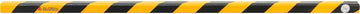 Global Industrial 90-Degree Flat Shelf Bumper Guard, Type E, Black/Yellow, 39-3/8"L