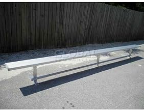 Ultraplay 15' Park Bench Without Back, Aluminum