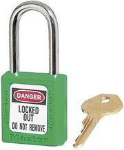 Master Lock 410GRN, No. 410 Green Zenex Thermoplastic Safety Padlock Pack of 24 pcs