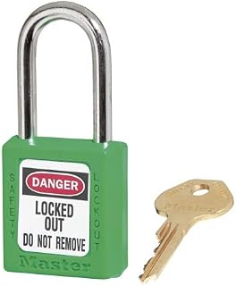 Master Lock 410GRN, No. 410 Green Zenex Thermoplastic Safety Padlock Pack of 24 pcs
