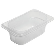 1/9 Size Translucent Polypropylene Food Pan - 2 1/2"D by Cambro – Plastic, Clear