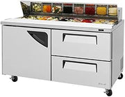 Turbo Air 1-Door 2-Drawer Sandwich Salad Prep Table 17-CU.ft. TST-60SD-D2-N