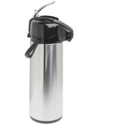 3L Air Pot Coffee Server With Lever Lid by HUBERT – 3.5 Liter, 3.0 liters, Stainless Steel, Silver, Model 3006I-004