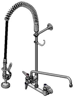 T&S Brass B-0133-18-CRBEK EasyInstall Pre-Rinse Unit, 12" Add-on, 8" Wall Mount
