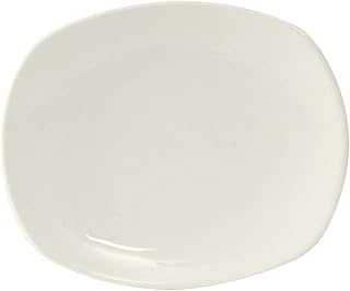 Tuxton China AAU-003 Plate, 7-1/8" x 6-1/8", Oval, Microwave and Dishwasher Safe, Oven Proof, Fully Vitrified, Ceramic, AlumaTux, Napa, Pearl White, Pack of 24