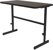 Correll 24"x48" Standing Desk, Walnut Thermal Fused Laminate Top, Height Adjustable (34"-42") Computer Work Station, Steel Frame, Made in The USA