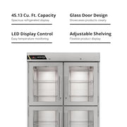 Traulsen (2) Split Glass Doors / Silver / 45.13 cubic_feet Refrigerators