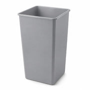 Glownary Square Trash Can – 50 Gallon, Gray, Indoor Outdoor Use, 19.5W x 19.5D x 34.1H inches