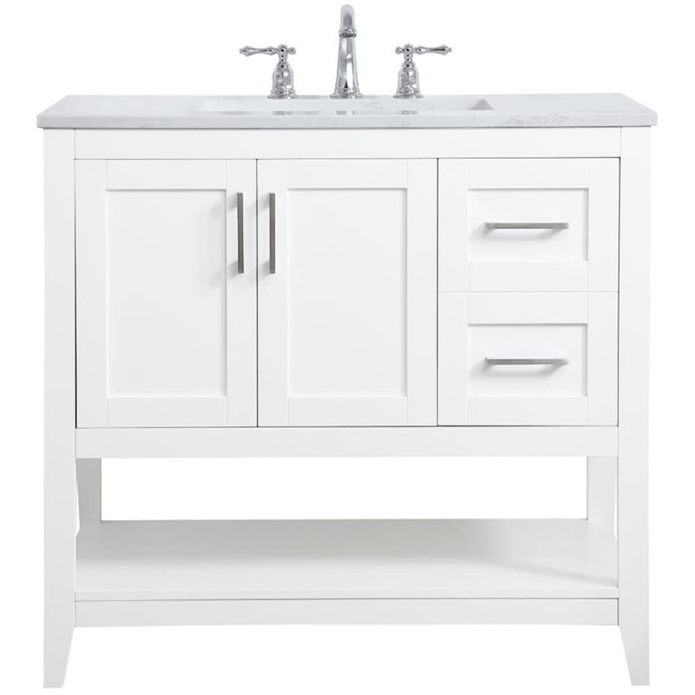 Elegant Decor 36" - Single / White / Traditional Wheel Care