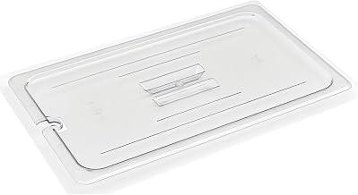 HUBERT Full-Size Clear Polycarbonate Notched Food Pan Cover w/Handle - 20 7/8" L x 12 4/5" W