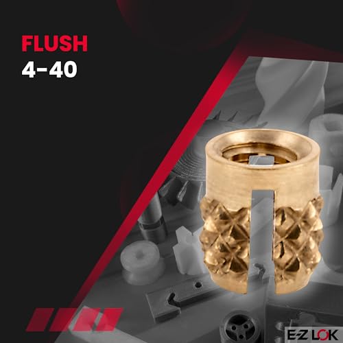 E-Z LOK 4-40 Pack of 50 / 40 / Gold Press-In Inserts