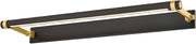 Hudson Valley Lighting Duell 1-Light 30" Picture Light | Aged Brass with Distressed Bronze Accents | Industrial LED Art Display Fixture with Knurled Shade & Streamlined Backplate | 7330-AGB/DB