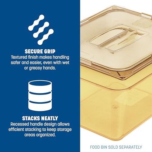 Carlisle FoodService Products Half Size 1 pack / Amber / Modern Lids