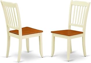 Furnifact Wooden Dining Chairs Set of 2, Slat-Back Wooden Chair for Dining Table, Kitchen Table Chairs for Dining Room and Kitchen