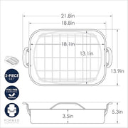 Nordic Ware Extra Large + Rack / Ceramic Nonstick / 1 Roasting Pans