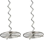 American Metalcraft ORHC1 5-1/4” x 9” Round Stainless Steel Onion Ring Spindle,Silver (Pack of 2)