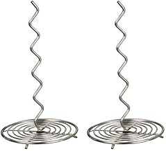 American Metalcraft ORHC1 5-1/4” x 9” Round Stainless Steel Onion Ring Spindle,Silver (Pack of 2)