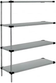 QUANTUM STORAGE SYSTEMS WRSAD4-63-2460SS Solid Shelves Add-On Kit for WRS4-63-2460SS Stainless Steel 4 Shelves 63" H x 60" W x 24" D