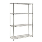 Quick Adjust Wire Shelving by Nexel – 4, Alloy Steel, Chrome, Model 24485AC