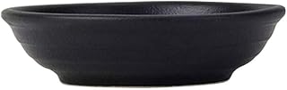 Tuxton Zion Matte Black Embossed Solid Color Coupe 3-1/2-Ounce Fruit Dish, Case of 24, Black; Scratch Resistant; Chip Resistant; Lead & Cadmium Free; Dishwasher, Microwave, Oven Safe