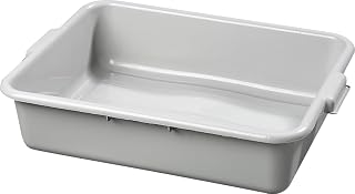 Carlisle FoodService Products CFS 44010SKD23 Comfort Curve Bus Box/Utility Box, 5" Deep, Gray, 5" Height, 20" Width, 15" Length, Polyethylene (HDPE) (Pack of 300)