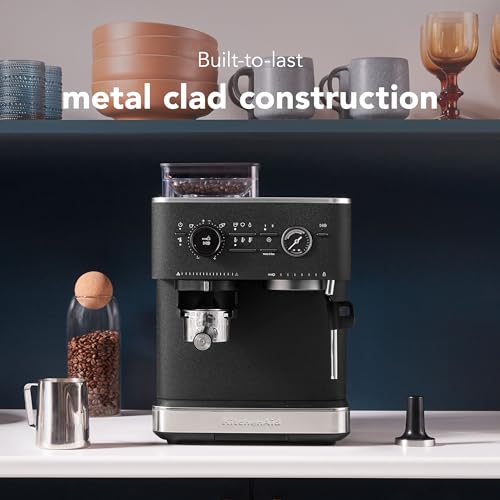 KitchenAid Cast Iron Black / 2.5L / Semi with Burr Semi-Automatic Espresso Machines