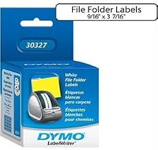 DYMO 30327 LabelWriter Self-Adhesive File Folder Labels, 9/16- by 3 7/16-inch, White, Roll of 130, 2-Pack, Sold As 10 Packs