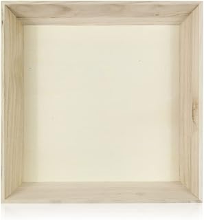 PacknWood 210WOODTRAY3939-‘‘NOAH3939’’ Heavy Duty Wooden Tray-Biodegradable Wood Serving Trays,Bamboo Trays for Eating,Parties,Wedding,Dessert,Birthdays, Serveware Appetizer 17”x 17”x1.75" in|10 pcs
