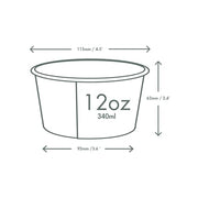 Vegware 12oz / White / Container Food Storage Containers