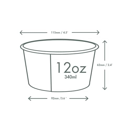 Vegware 12oz / White / Container Food Storage Containers