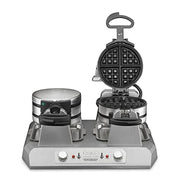 Waring Belgian Double Side by Side Waffle Maker | 120V, 1400W / 4 Head / Staineless Waffle Irons