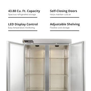 Traulsen (2) Solid Doors, Right Hinged / Silver / 45.88 cubic_feet Refrigerators