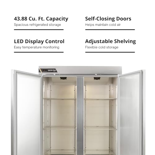 Traulsen (2) Solid Doors, Right Hinged / Silver / 45.88 cubic_feet Refrigerators