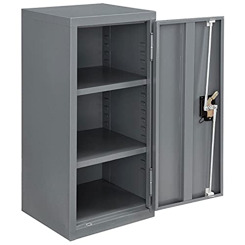 Wall Mount Storage Cabinet by Global Industrial – 13.75 inches W x 12.75 inches D x 30 inches H, Alloy Steel, Gray, Model 269874GY