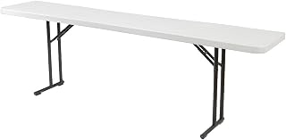 National Public Seating Folding Table, 18W X 72L, Plastic, Gray